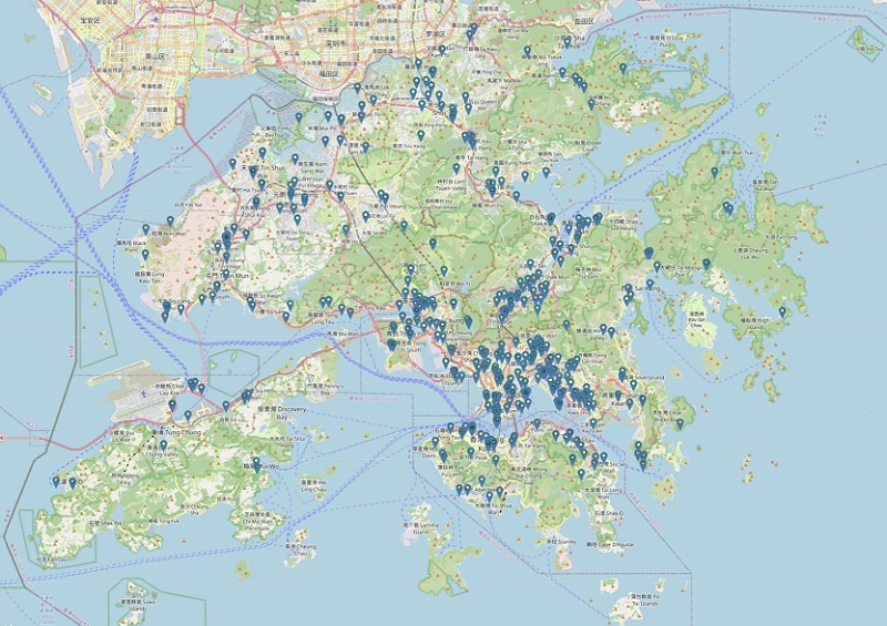 超過五百個「政府物聯通」基站廣泛分布在全港各區。